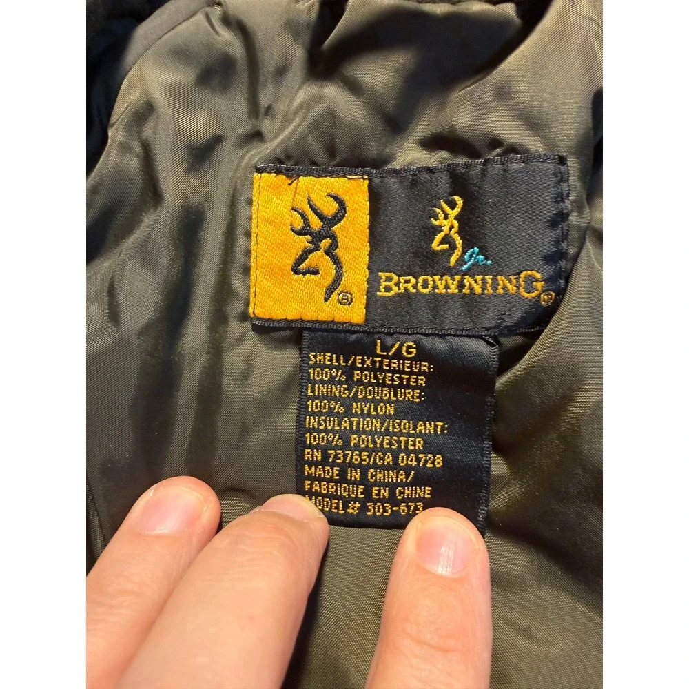 Browning Jr Pre-Vent Camo Hunting Jacket Boys Large Realtree Insulated 303-673